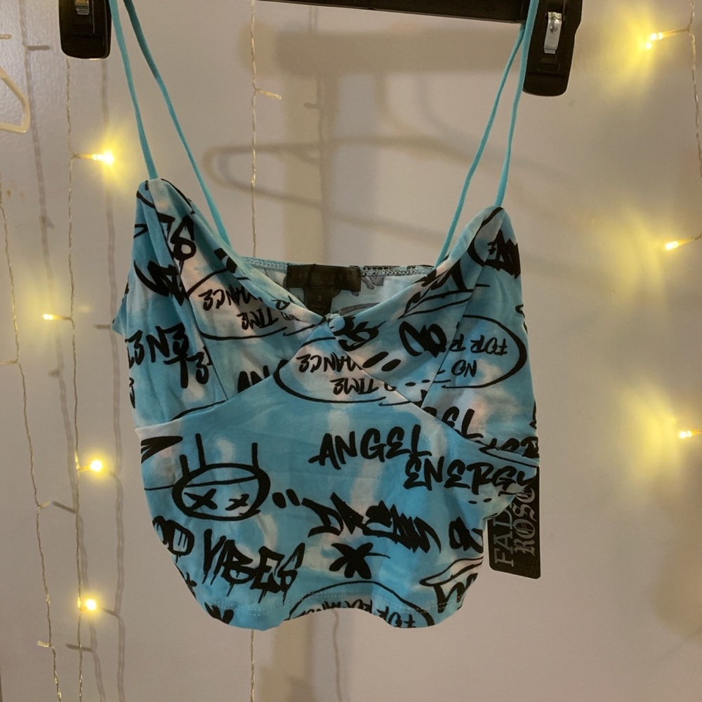 Faded rose small crop top